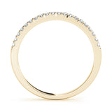 Single Row Prong Set Half Eternity Ring in Gold & Platinum