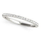 Single Row Prong Set Half Eternity Ring in Gold & Platinum