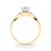 Artisan Multi-Row Round Diamond Engagement Ring — 9K/18K Gold & Platinum
