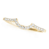 Single Row Curved Half Eternity Ring in Gold & Platinum