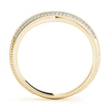 Double Row Pavã© Half Eternity Ring in Gold & Platinum
