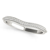 Double Row Pavã© Half Eternity Ring in Gold & Platinum