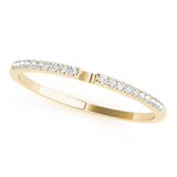 Prong Set Half Eternity Ring in Gold & Platinum