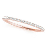 Prong Set Half Eternity Ring in Gold & Platinum