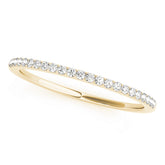 Prong Set Half Eternity Ring in Gold & Platinum