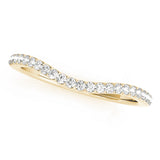 Curved Half Eternity Ring in Gold & Platinum
