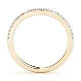 Curved Half Eternity Ring in Gold & Platinum