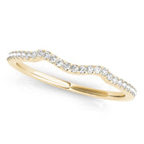Curved Half Eternity Ring in Gold & Platinum