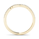 Curved Half Eternity Ring in Gold & Platinum