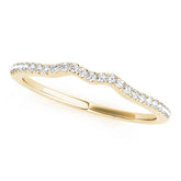 Curved Half Eternity Ring in Gold & Platinum