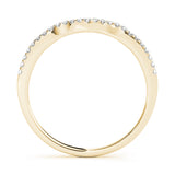 Curved Half Eternity Ring in Gold & Platinum