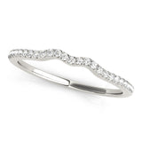 Curved Half Eternity Ring in Gold & Platinum