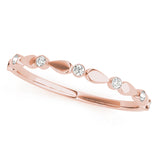 Bezel Set Half Eternity Ring in Gold & Platinum