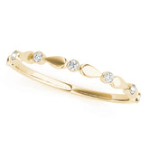 Bezel Set Half Eternity Ring in Gold & Platinum
