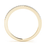 Prong Set Half Eternity Ring in Gold & Platinum