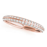 Prong Set Half Eternity Ring in Gold & Platinum
