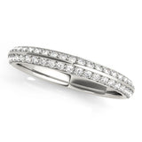 Prong Set Half Eternity Ring in Gold & Platinum