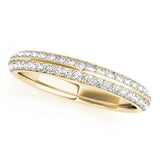 Prong Set Half Eternity Ring in Gold & Platinum