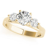 Three Stone Lab-Grown Diamond Prong Setting Engagement Ring