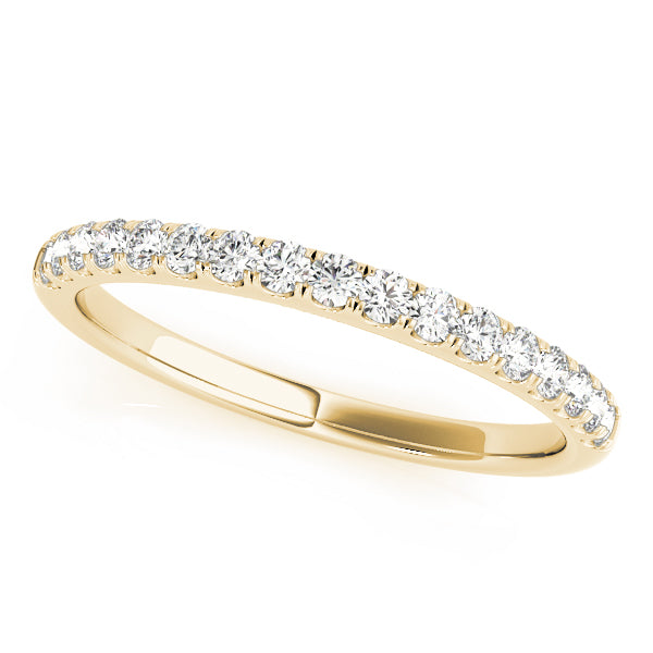 Split Prong Half Eternity Ring in Gold & Platinum
