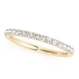 Straight Split Prong Half Eternity Ring in Gold & Platinum
