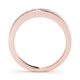 Prong in Channel Half Eternity Ring in Gold & Platinum