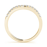 Curved Bands Half Eternity Ring in Gold & Platinum
