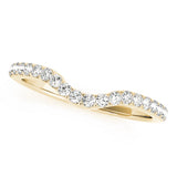Split Prong Curved Half Eternity Ring in Gold & Platinum