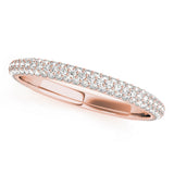 Multirow Pavã© Half Eternity Ring in Gold & Platinum