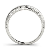 Vintage Prong in Channel Half Eternity Ring in Gold & Platinum