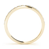 Prong in Channel Wedding Half Eternity Ring in Gold & Platinum