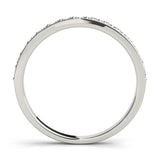 Prong in Channel Wedding Half Eternity Ring in Gold & Platinum