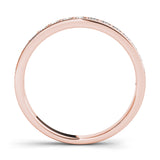 Prong-in-Channel Wedding Half Eternity Ring in Gold & Platinum