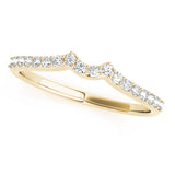 Curved Bands Half Eternity Ring in Gold & Platinum