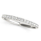 Shared Prong Half Eternity Ring in Gold & Platinum