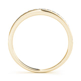 Prong in Channel Half Eternity Ring in Gold & Platinum