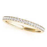 Prong in Channel Half Eternity Ring in Gold & Platinum