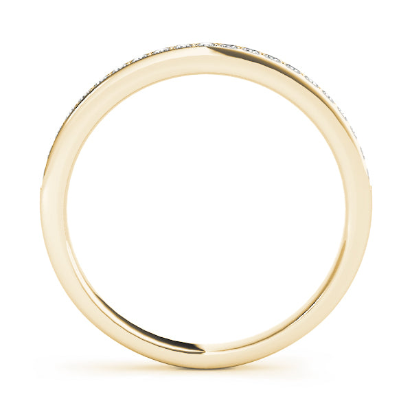 Prong in Channel Half Eternity Ring in Gold & Platinum