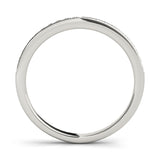 Prong in Channel Half Eternity Ring in Gold & Platinum