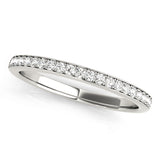 Prong in Channel Half Eternity Ring in Gold & Platinum