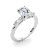 Elegant 6 Stone Remount Round Diamond Engagement Ring — 9K/18K Gold & Platinum