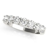 Diamond Half Eternity Ring in Gold & Platinum
