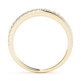 Prong Set Half Eternity Ring in Gold & Platinum