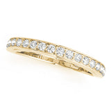 Prong Set Half Eternity Ring in Gold & Platinum