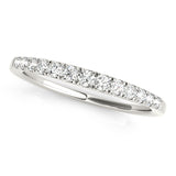 Slighty Curved Half Eternity Ring in Gold & Platinum