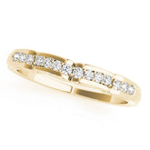 Curved Bands Half Eternity Ring in Gold & Platinum