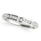Curved Bands Half Eternity Ring in Gold & Platinum