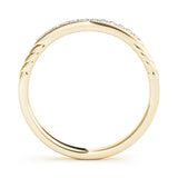 Prong Set Half Eternity Ring in Gold & Platinum