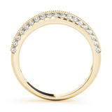 Prong Set Half Eternity Ring in Gold & Platinum