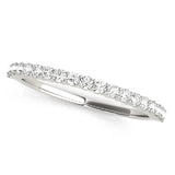 Shared Prong Half Eternity Ring in Gold & Platinum